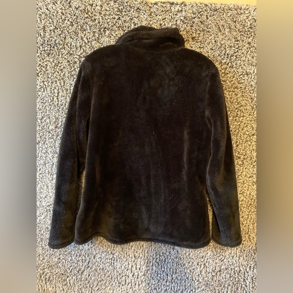 32 HEAT BLACK FAUX FUR Soft ZIP UP JACKET  - SIZE Large - Picture 5 of 9